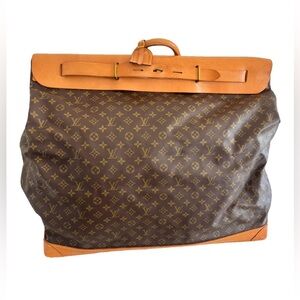 Louis Vuitton Brown and Tan Monogram Travel Bag steamer 65 Garment bag